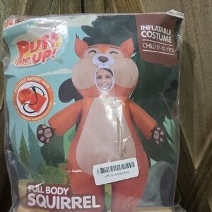 NIP Full Body Childs Inflatable Squirrel Costume With Battery Pack And Blower